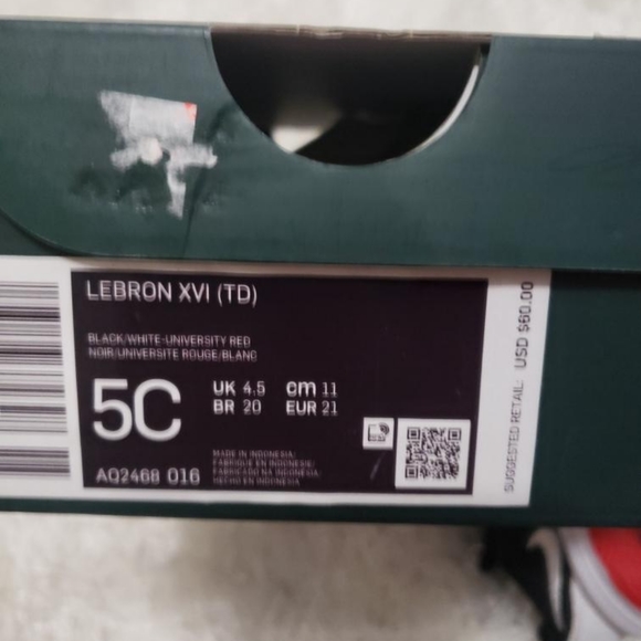 Nike Lebron 16 "Red Carpet" toddler shoes - Picture 5 of 7